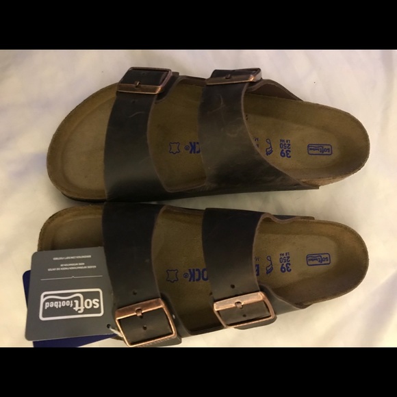 NWT/ NWOB Birkenstock Arizona Oiled Nubuck Leather Soft Footbed in Habana main image 4